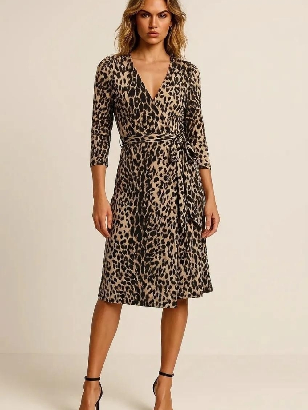 Leopard Print Wrap Dress By Express